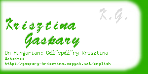 krisztina gaspary business card